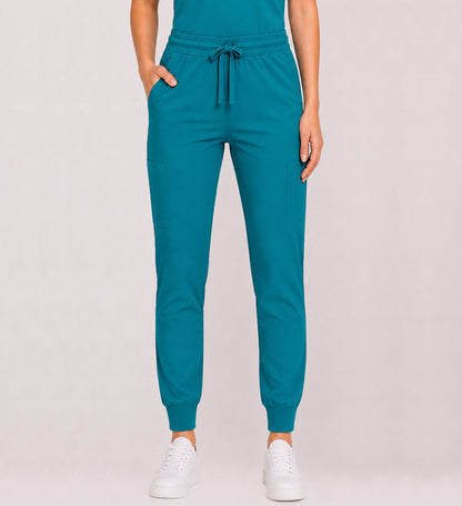 STARLIGHT STRETCHY FIVE POCKET JOGGER SCRUB PANTS